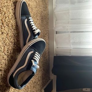 Blue,black and white vans. Barely worn